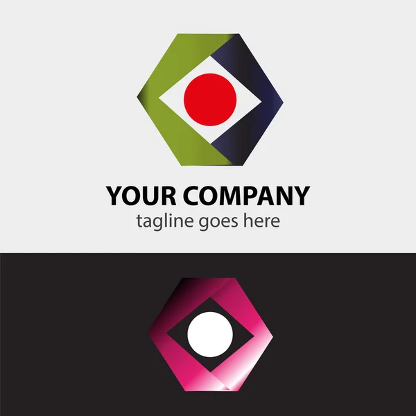 Corporate astratto segno vettoriale modello di design icona esagono loop creativo simbolo di infinito — Vettoriale Stock