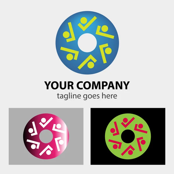 团队、 友谊、 伙伴关系、 社会网站创意概念标志标志 — 图库矢量图片