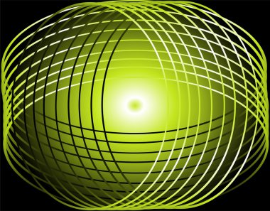 Koyu yeşil eğri çizgi arka plan