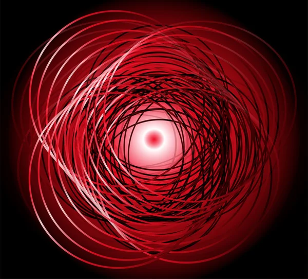 Abstrato vermelho escuro espiral círculo linha de fundo com luz de explosão — Fotografia de Stock