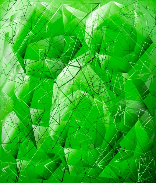 Fondo poligonal verde abstracto — Foto de Stock