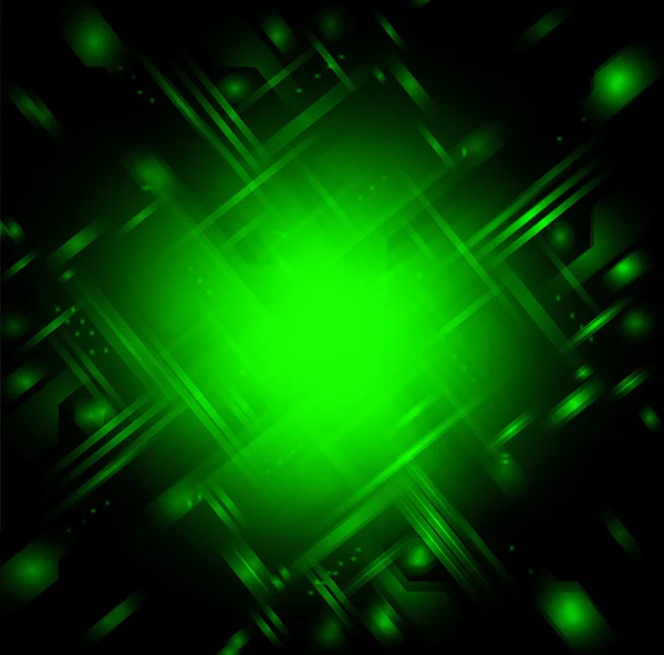 Tecnología abstracta fondo verde negro — Foto de Stock