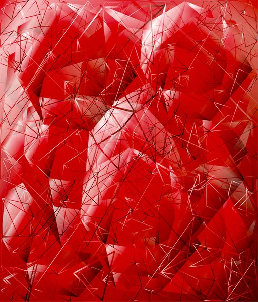 ความงามสร้างสรรค์ พื้นหลังสีแดงหลายเหลี่ยม — ภาพถ่ายสต็อก