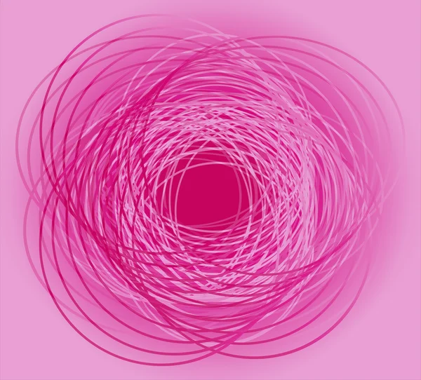 Conception créative de cercle de ligne artistique fond rose — Photo