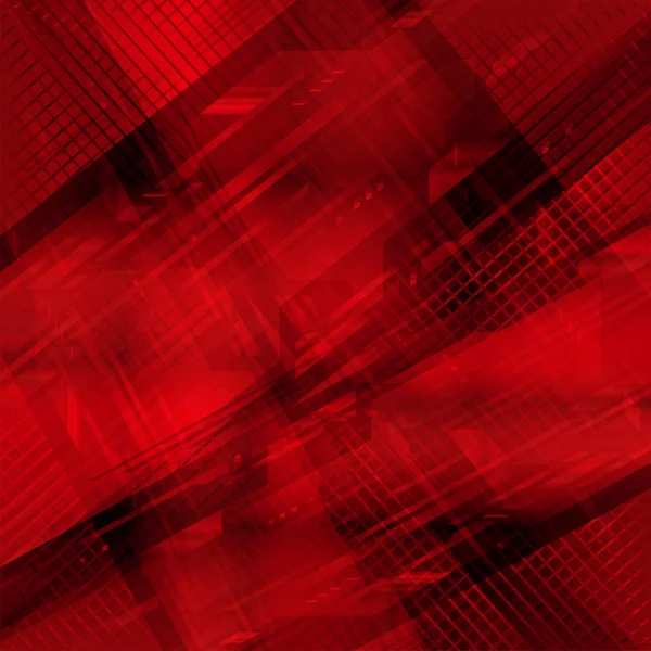 Grid Abstract Tecnologia fundo vermelho — Fotografia de Stock