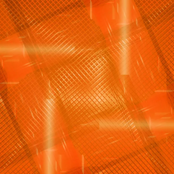 オレンジ色の抽象的な技術グリッドの背景 — ストック写真