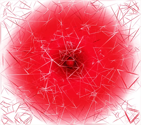 Красный фон с многоугольными формами — стоковое фото