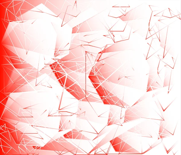 Rot geometrisch auf weißem Hintergrund — Stockfoto