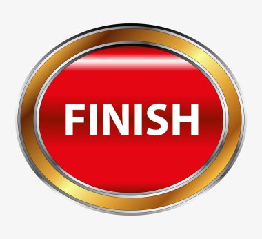 Finish düğmesini vektör