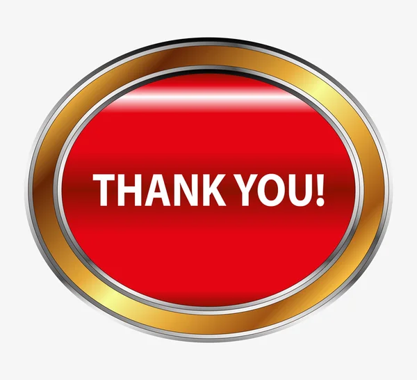 Thank you button — Stock Vector