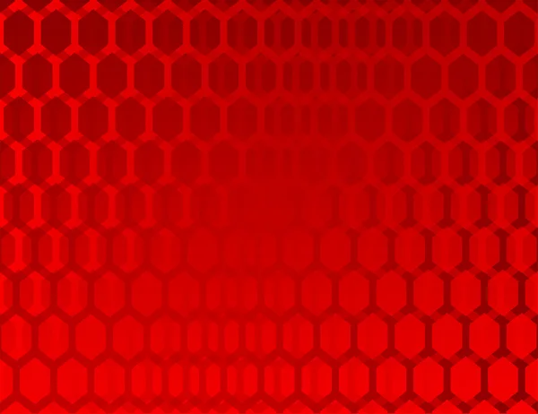 Abstract red background with hexagons — Stock Vector