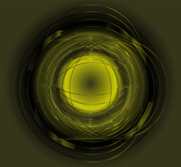 Astratto Techno Circle sfondo verde. Eps vettoriale 10 — Vettoriale Stock