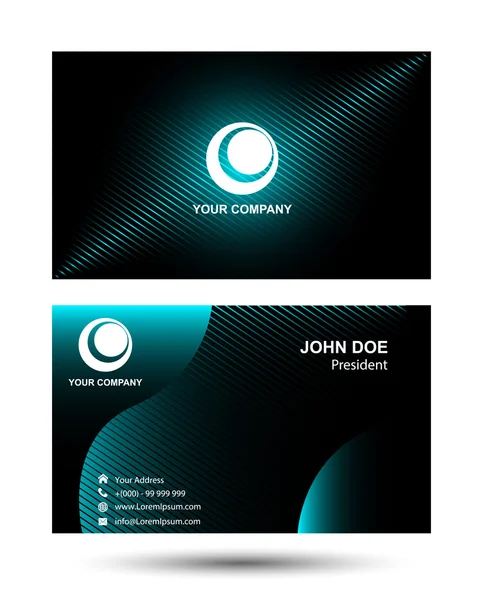 Blue black business card — Stock Vector