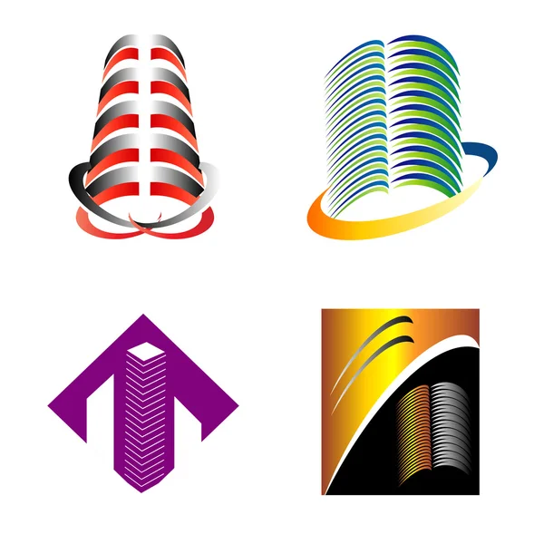 Logo di costruzione per società immobiliare — Vettoriale Stock