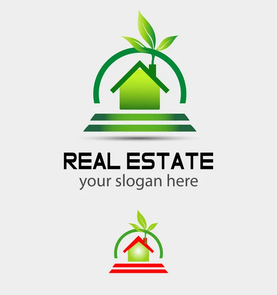 Eco house Branding corporate logo isolated — Stock Vector
