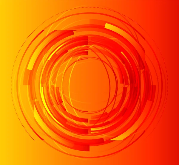 Oranje abstracte cirkel achtergrond vector — Stockvector