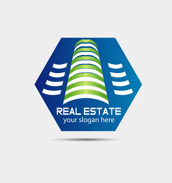 Real estate kontorsbyggnad — Stock vektor