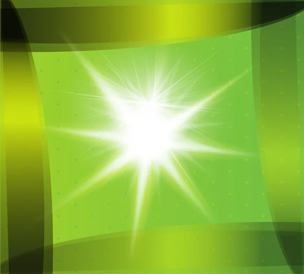 Fondo técnico verde abstracto con explosión — Vector de stock