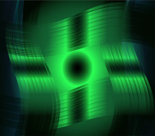 Абстрактний зелений металевий хвилястий фон — стоковий вектор