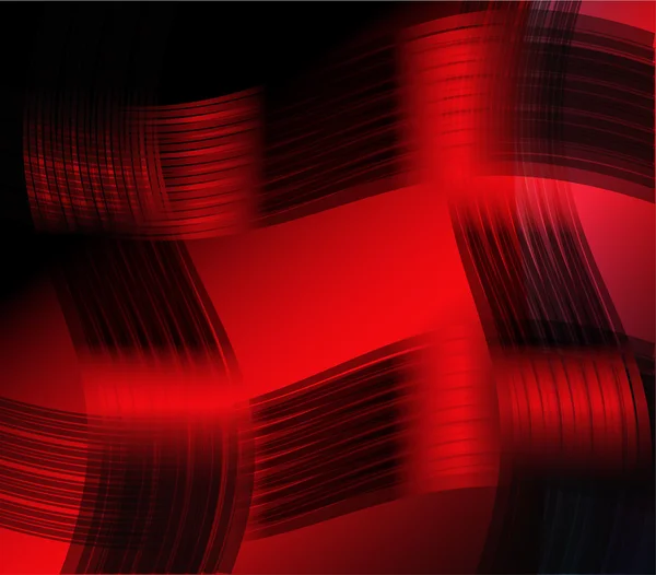 抽象の赤い金属波状の背景 — ストックベクタ