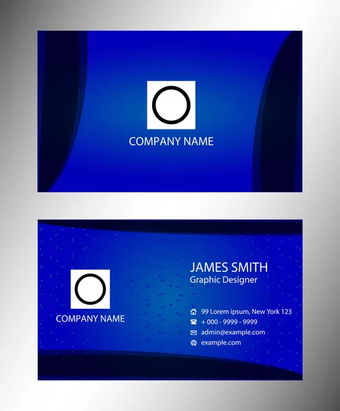 Blue business card — Stock Vector