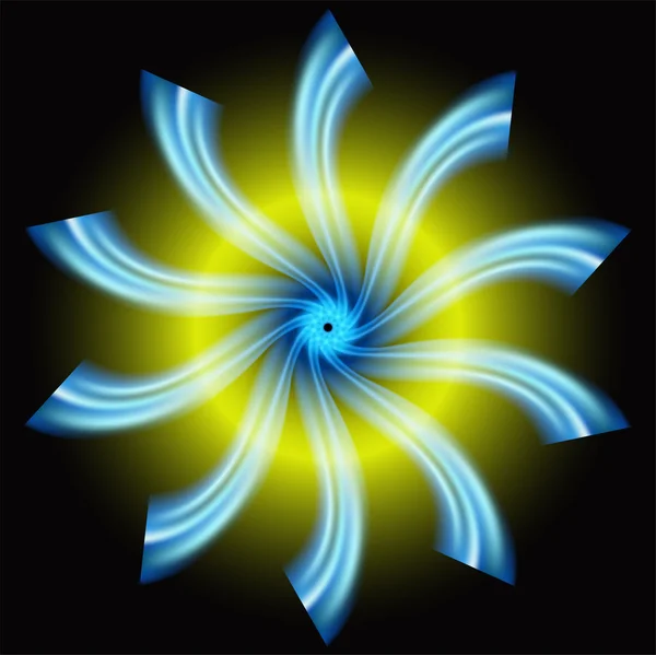 Circulaire bleue sur fond sombre — Image vectorielle