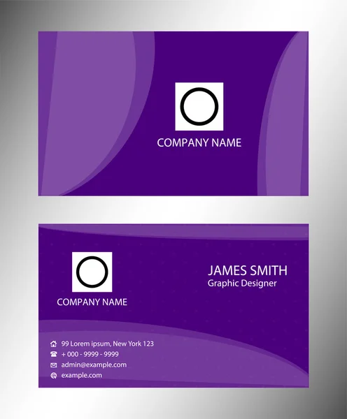 Purple business card — Stock Vector