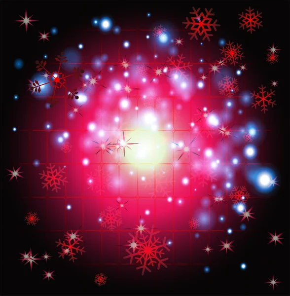 Vermelho explosão círculo de luz fundo de Natal —  Vetores de Stock