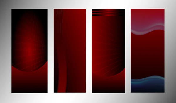 Banner vertical rojo — Archivo Imágenes Vectoriales