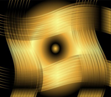 Altın metal dalgalı arka plan