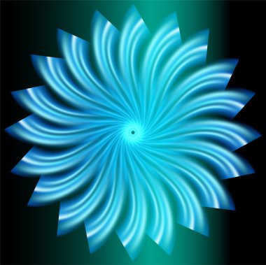 Dön koyu yeşil arka plan mavi