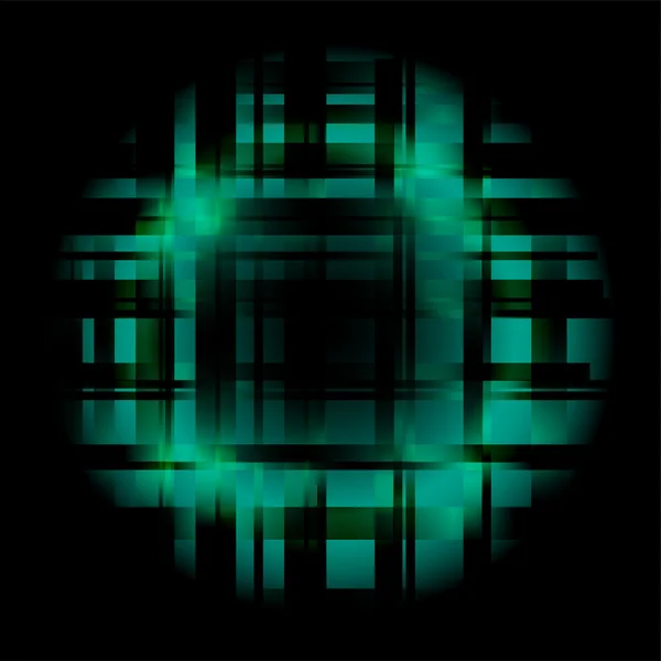 Abstrait noir, fond de grille verte — Image vectorielle