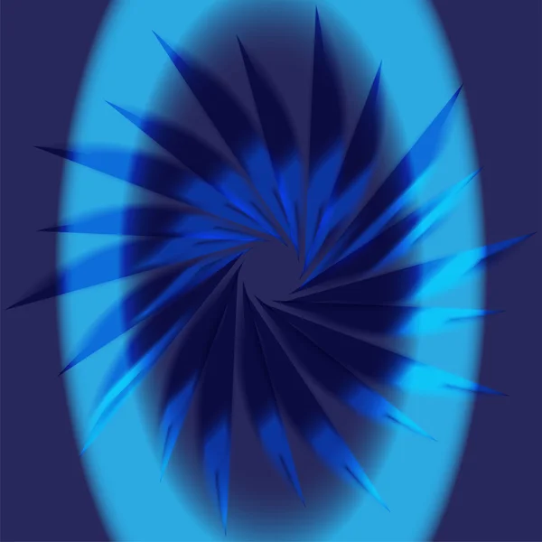Abstrait fond bleu avec mouvement en spirale — Image vectorielle