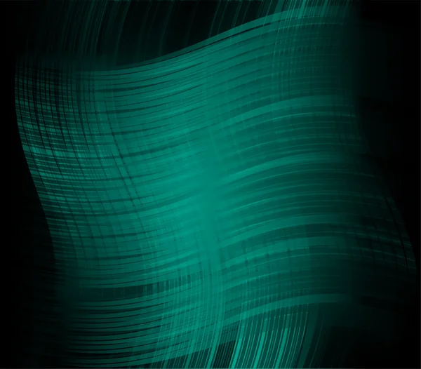 Abstrakter dunkelgrüner eleganter Hintergrund mit Wellen und Linien — Stockvektor