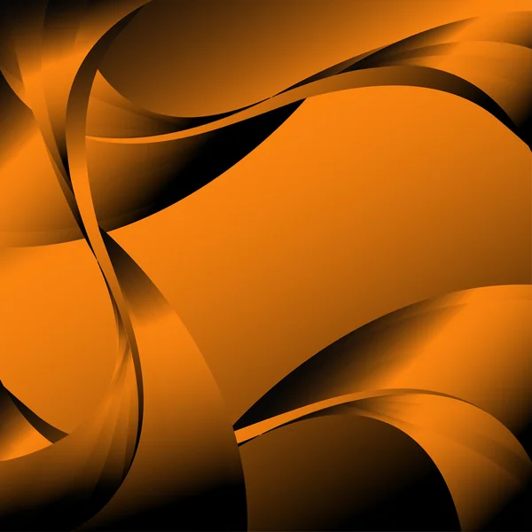 Abstract curve dark orange background — Stock Vector