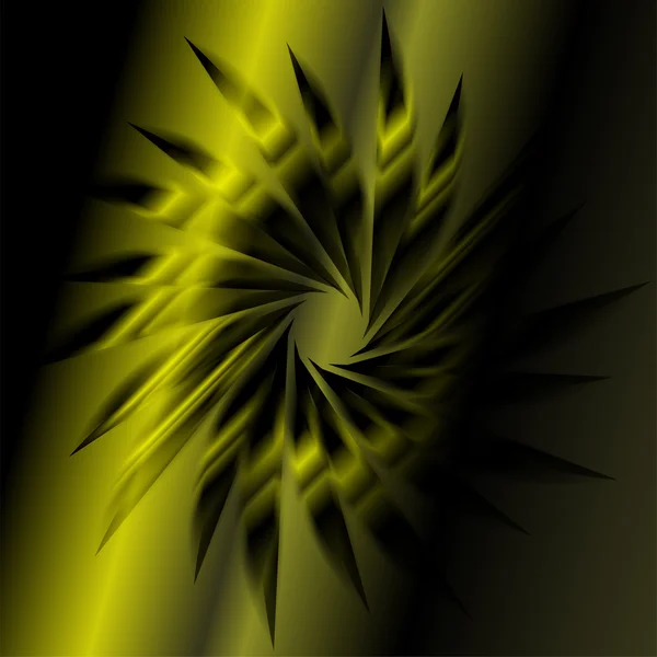 与螺旋运动的抽象暗绿色背景 — 图库矢量图片