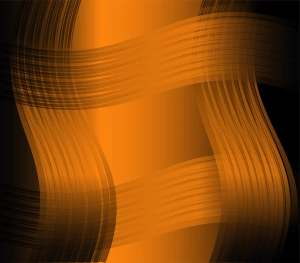 抽象的なオレンジ金属波状の背景 — ストックベクタ