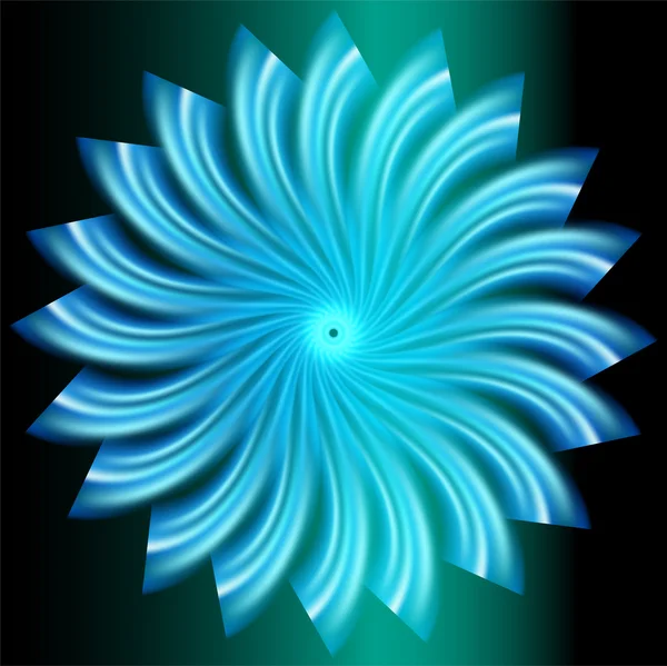 Blue Twirl dark green background — Stock Vector