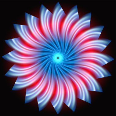 Dairesel dönüş kırmızı siyah arka plan