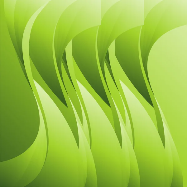 Vert lignes de lumière lisse arrière-plan — Image vectorielle