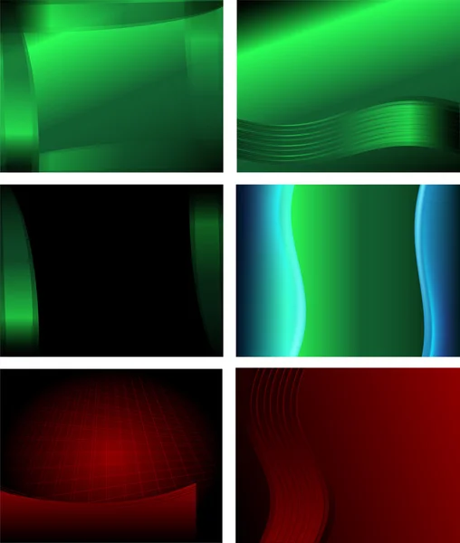 Conjunto de fondos ondulados de colores vectoriales — Vector de stock