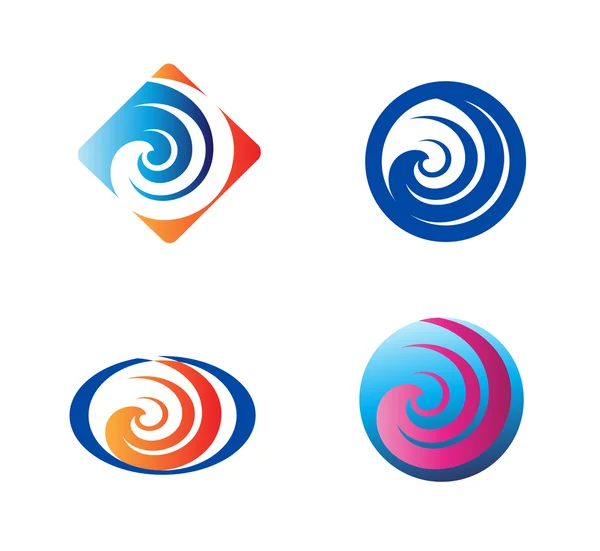 Symbole spirale Éléments de logo Twirl — Image vectorielle