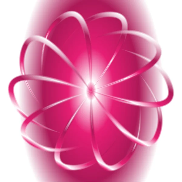 白とピンクの円形運動の背景 — ストックベクタ