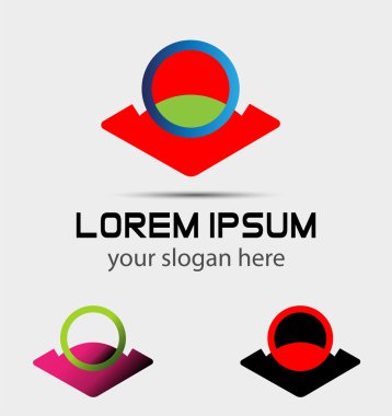 Soyut sembolü logo şablonu