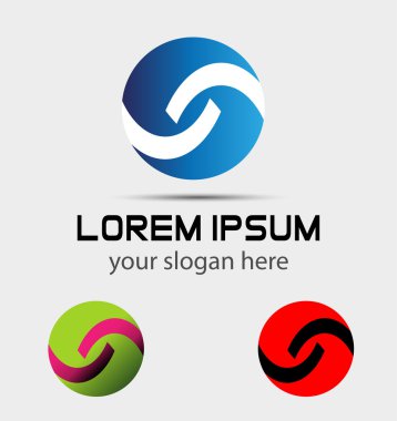 Daire küre soyut logo. Vektör. Global, iş, medya, teknoloji simgesi