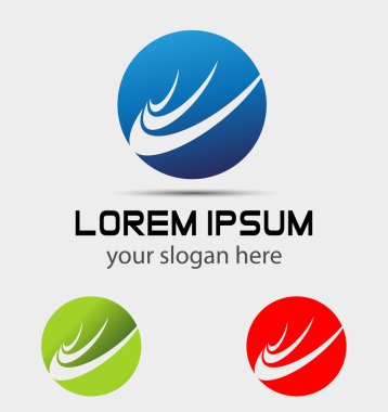 Spiral yuvarlak soyut logo tasarım şablonu. Yaratıcı Floral, medya, moda, kozmetik, Spa oturum simgesi