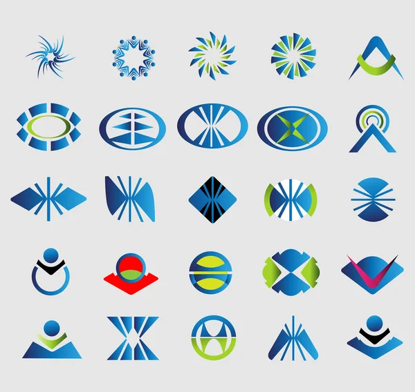 Abstracte elementen in het ontwerp logo pictogram — Stockvector