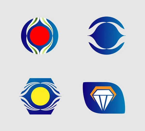 Samling av kreativa och abstrakt icon logo design — Stock vektor