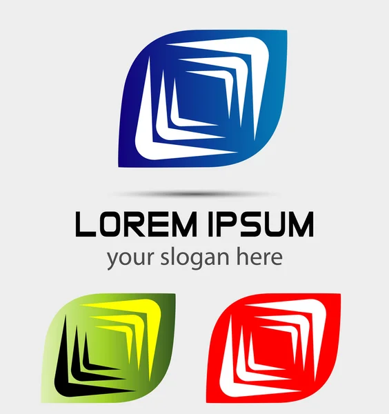 Utforma pilen och blockera elementtyp Digital logo — Stock vektor