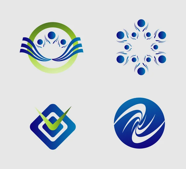 Element logo set abstract — Stock Vector